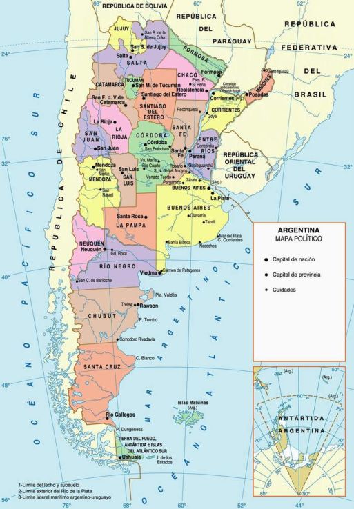 Argentina Political Division map