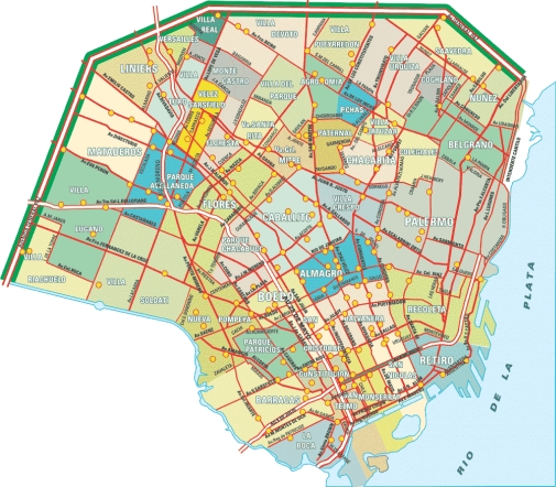 Buenos Aires Metropolitan Area Map - Argentina