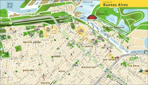 Mapa Turistico - Buenos Aires, Argentina