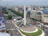 The Obelisk and Plaza de la Republica - Buenos Aires, Argentina