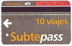 Buenos Aires Subway Metro Ticket